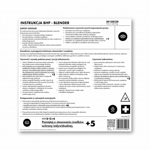 Instrukcja BHP blender ESB-IN-BW-015