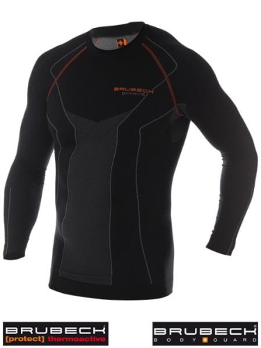 Męska bluza z długim rękawem BRUBECK Thermo Protect czarna
