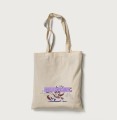 Ekologiczna torba handmade fioletowa grafika