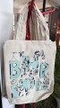 Ekologiczna torba handmade fioletowa grafika